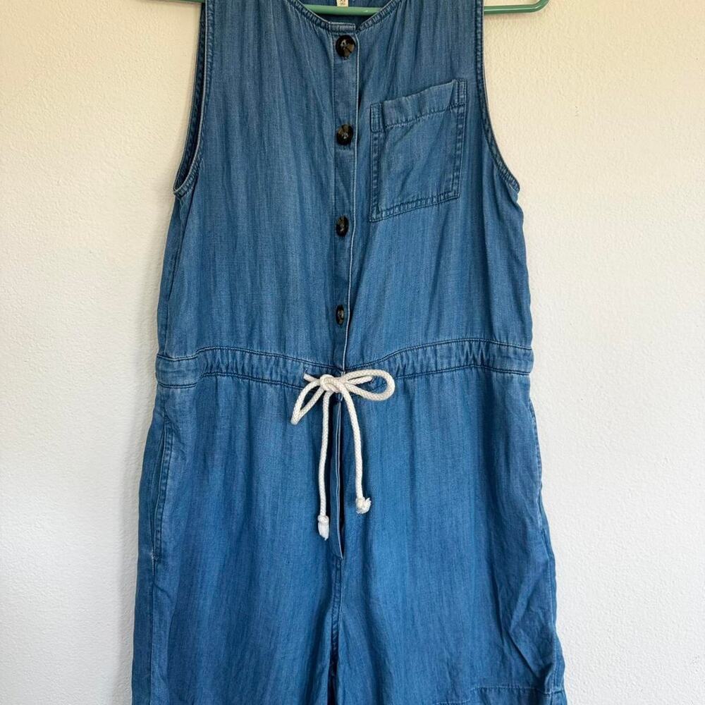 Lou&Grey Chambray romper with adjustable waist